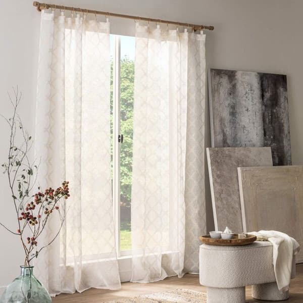 Gardiner med ringar "Solis" 140x240cm Vit