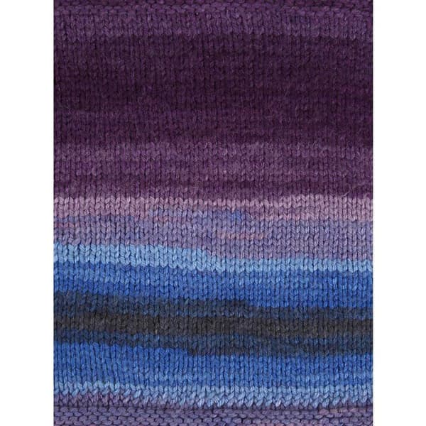 Wollbiene Batik Fine 5x100g Multicolor Gradient Lila Bär Blå