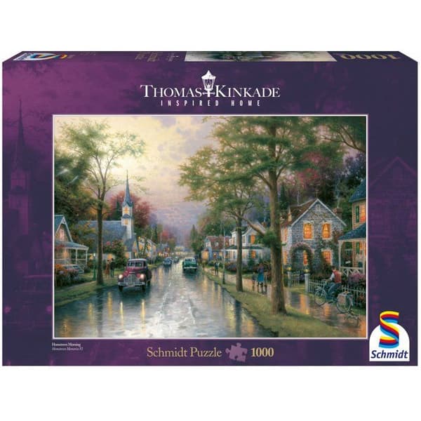 Pussel 1000 bitar - SCHMIDT SPIELE - Thomas Kinkade Studios - Bygdens uppvaknande - 1000 bitar