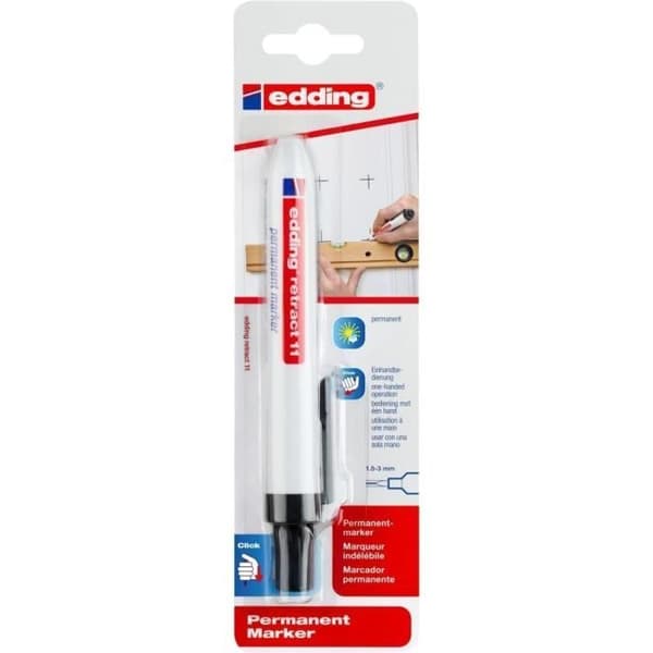 Permanent pen - EDDING - 9000001 - Retractable - Bullet tip - Opaque ink
