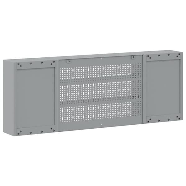 Väggmonterad verktygsskåp med perforerat panel Röd 150x20x55 cm Stål