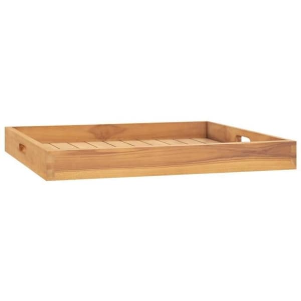 vidaXL Serveringsbricka 60x60 cm Massiv teak