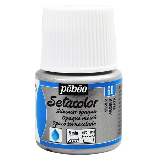 Pébéo Setacolor Opaque Silver Moiré 45 ml