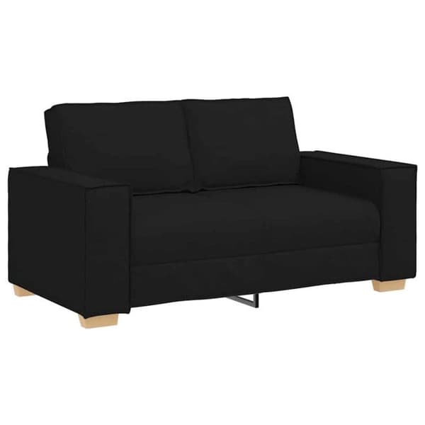 Svart 2-sits soffa 120 cm Tyg