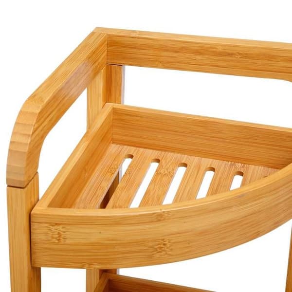 Hörnhylla 3 nivåer 23cm bambu - 5 five simply smart