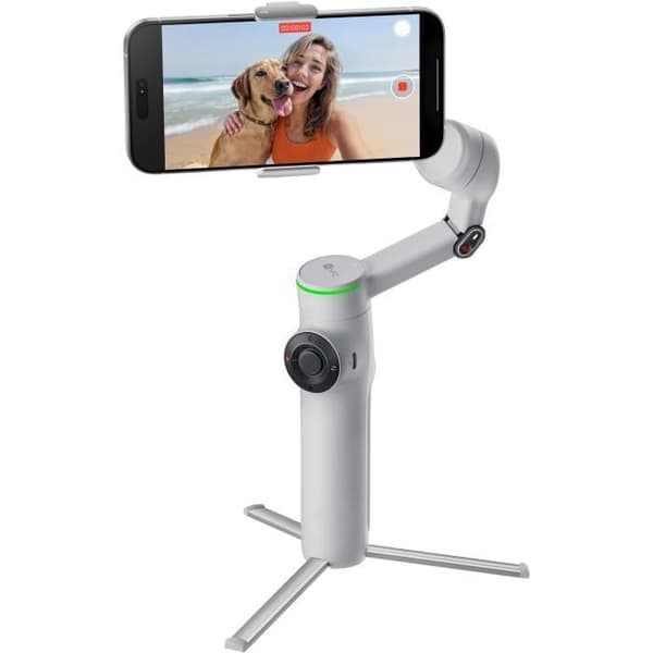 Gimbal - INSTA360 - Flow 2 Pro - Grå - Kompatibel med Apple DockKit - 3-axlig stabilisering