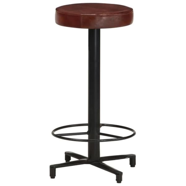 Barstolar - vidaXL - 2 st - Äkta läder - 66 cm - Brun