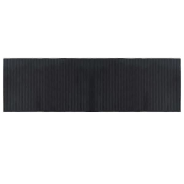 vidaXL Svart rektangulär matta 60x200 cm bambu, vardagsrumsmatta, rektangulär matta, modern matta, 376714