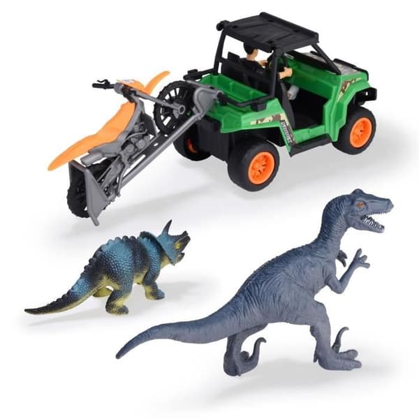 Dinosaur Hunter Box - Dickie - 1 ledad figur och 2 dinosaurier ingår