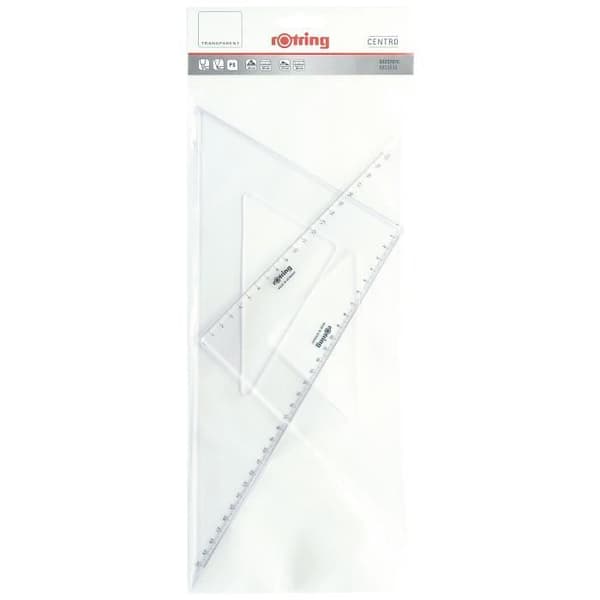 rOtring Centro, set med 2 ritrutor 30 och 20 cm