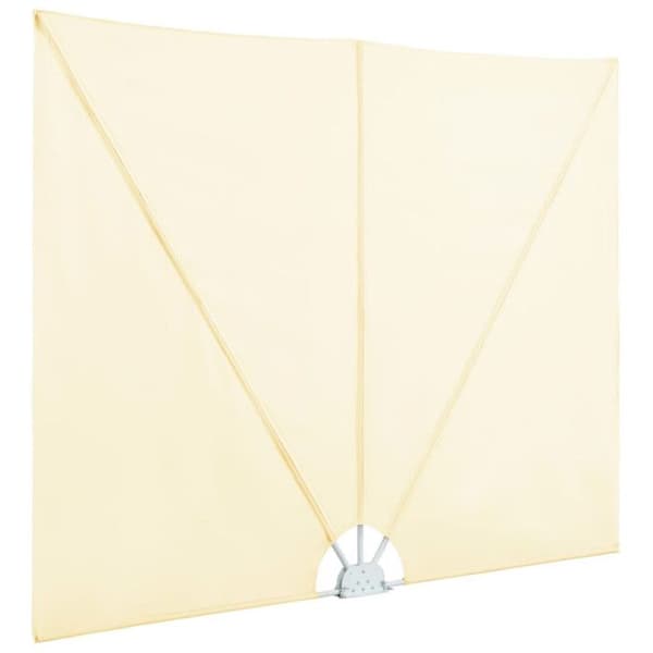 vidaXL Vikbar uteplats Sidomarkiscreme 400 x 200 cm