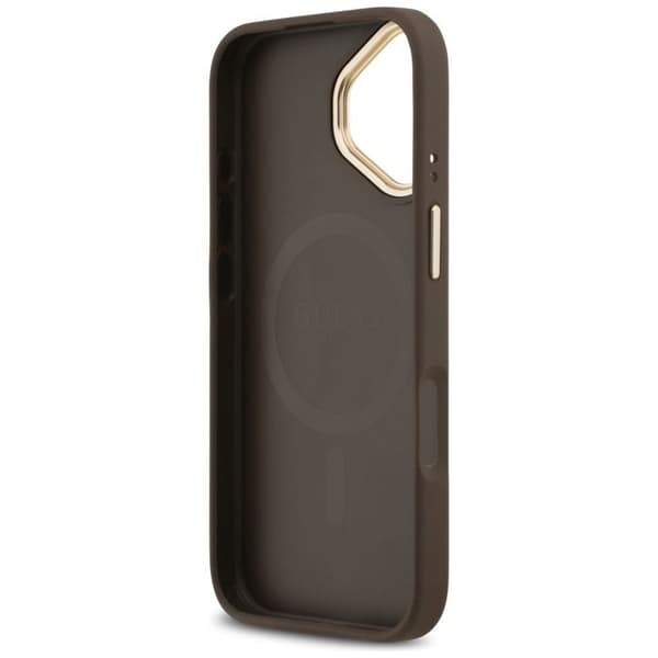 Guess Hardcase 4G Strass Logo MagSafe för iPhone 17 - Brun