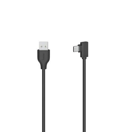 USB-C-kabel - HAMA - 0,75 m - USB 2.0 - Hane USB-C till Hane USB-A - 90°
