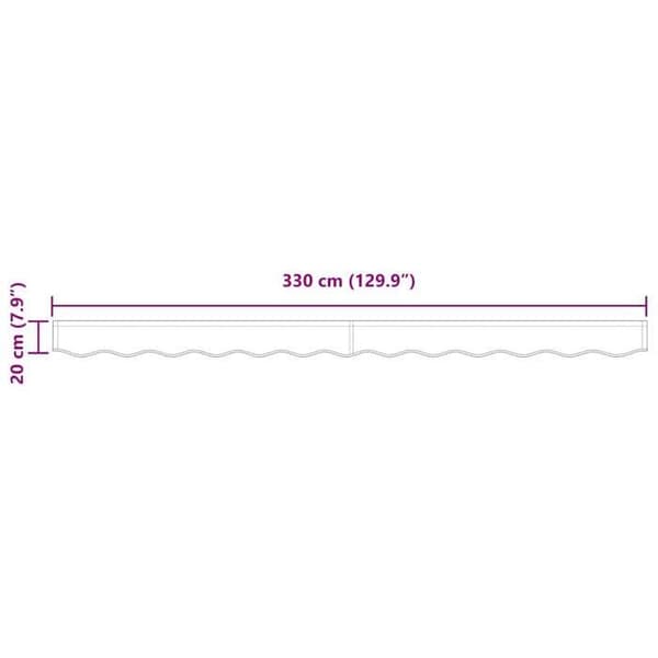 vidaXL Ersättning av valance Vit 3,5 m Polyester 42000766