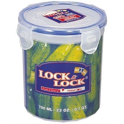 Rund lufttät låda - LOCK&LOCK - 700 ml - Silikon - Staplingsbar - 100 % läcksäker