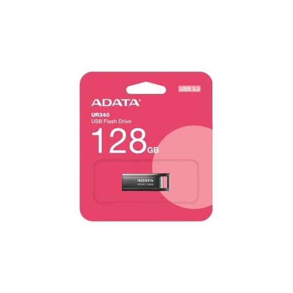 USB-minne - ADATA - UR340 - 128 GB - USB Typ-A 3.2 Gen 2 - Svart