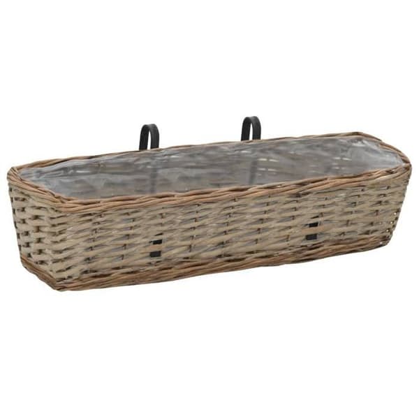 vidaXL Balkongkruka 2 st Wicker med PE Foder 60 cm