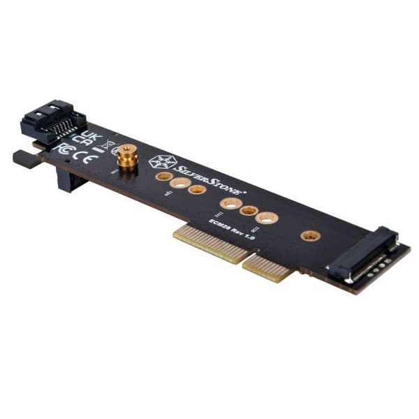 Kortkontroller - Silverstone Technology - M.2 - 2x interna M.2 - Svart - Lagringsoptimalisering