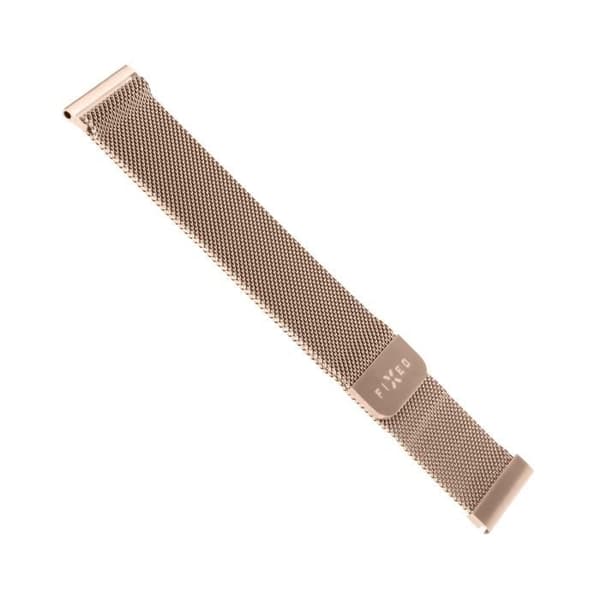 Armband i rostfritt stål - FIXED - Mesh - 22 mm - Roséguld - Unisex