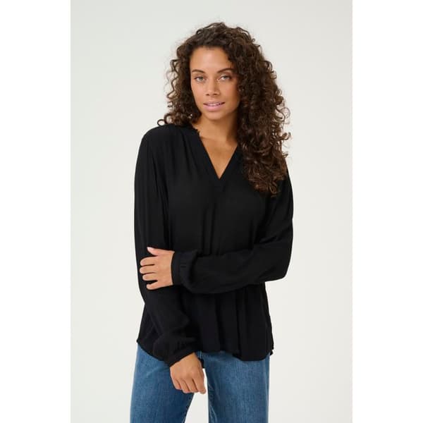 Blus volang dam KAFFE Amber