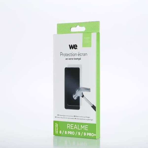 Skärmskydd - WE - REALME 9 / 9 PRO + - Repellerande - Bubblor - Ultra-resistent