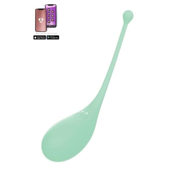 Kopplad vibrerande ägg - Adrien Lastic - Pulsering - Grön - Stark vibration - One size