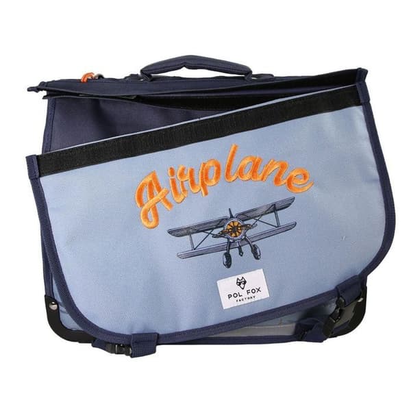 Barnryggsäck Pol Fox Flygplan - Blå - 35 cm