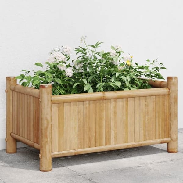 vidaXL Blomlåda 50x30x25 cm bambu 366460