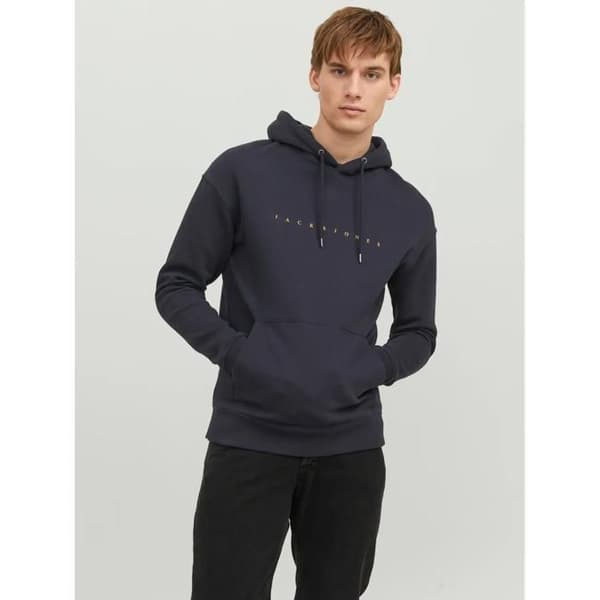 Jack & Jones Star hoodie - mörk marinblå