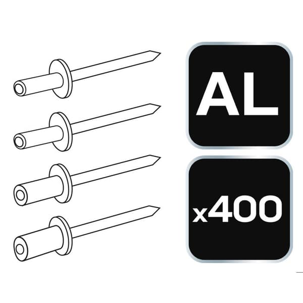 Blindnit i aluminium, 400 bitar