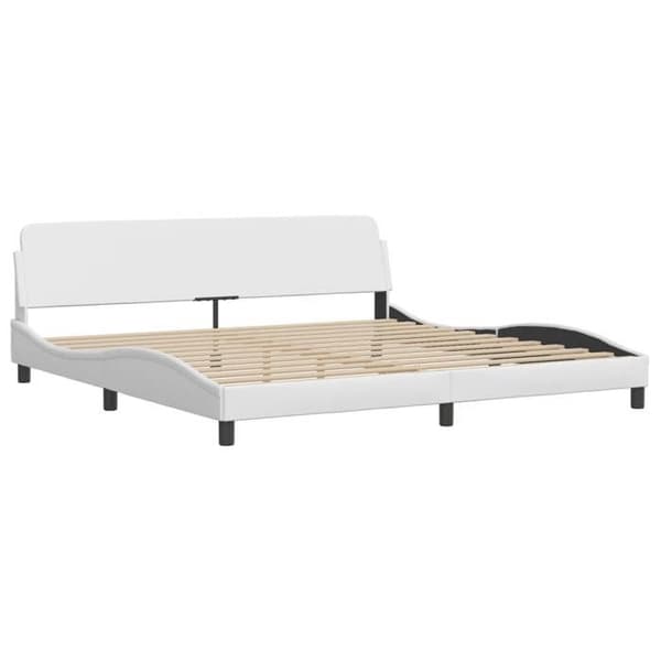 vidaXL Dover sängram vit 200x200 cm konstläder 373259