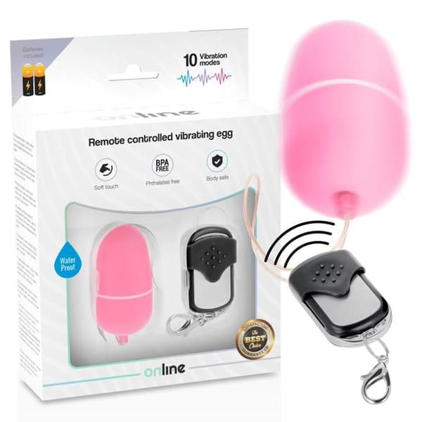 ONLINE - VIBRERANDE ÄGG FJÄRRKONTROLL M ROSA -