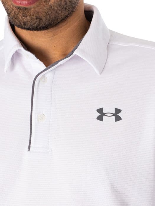 Polo - Under Armour - Tech - Vit - Herr - Korta ärmar