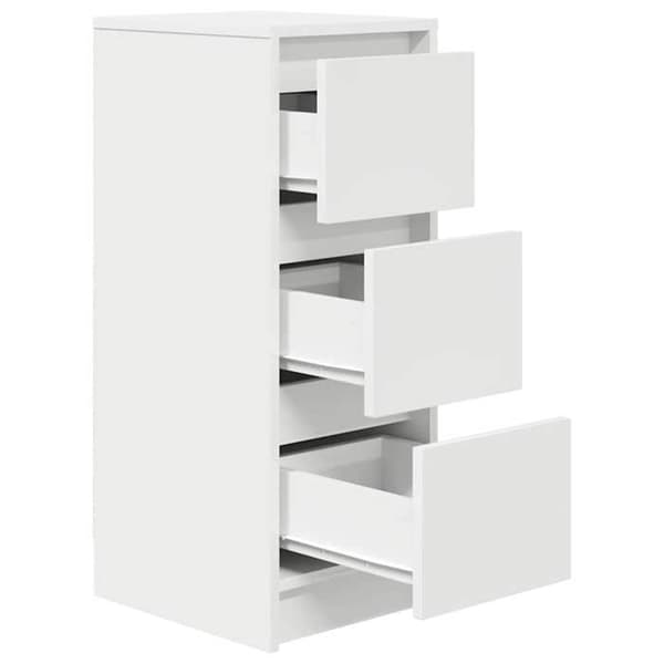 vidaXL Buffé vit 29,5x34x76 cm ingenjörsträ 861634