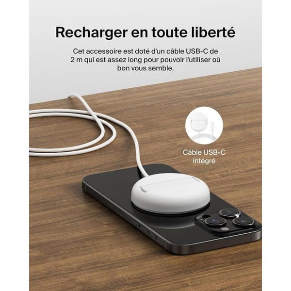 Laddningsplatta - BELKIN - USB-C - 15 W - Vit