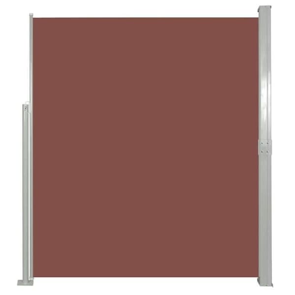 vidaXL Infällbar sidomarkis 140 x 300 cm Brun