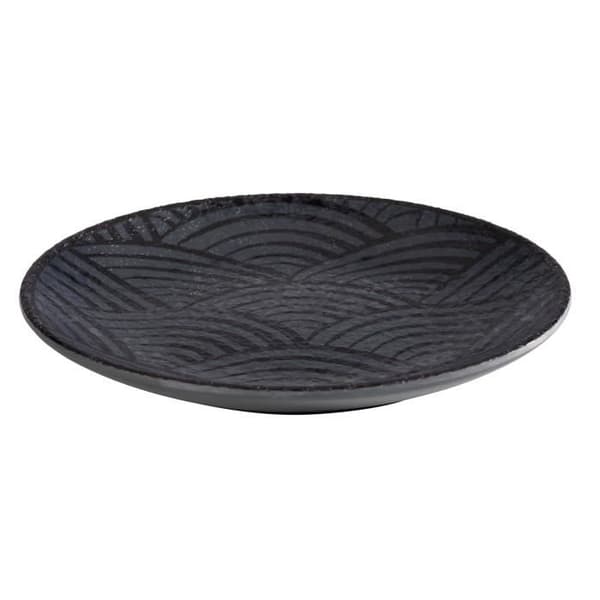 Aps - Svart tallrik Dark Wave Ø 14,5 cm