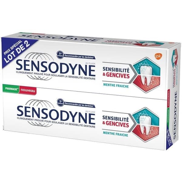 Sensodyne Tandkräm Sensitivity and Gums Fresh Mint 2 x 75ml