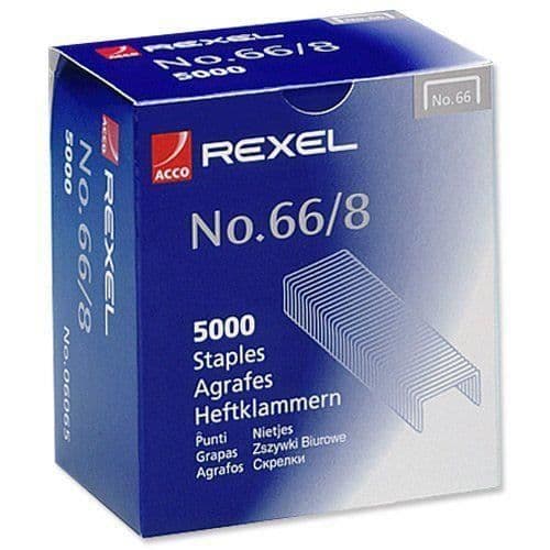 Rexel Set med 5000 häftklamrar 66 8MM