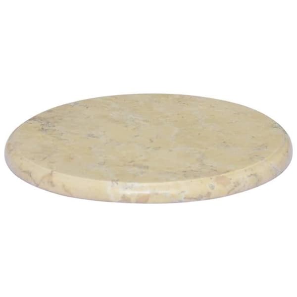 vidaXL Bordsskiva Creme Ø40x2,5 cm Marmor