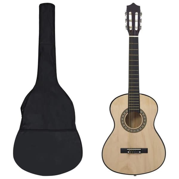 vidaXL klassisk gitarr för nybörjare och barn 1/2 34" basträ