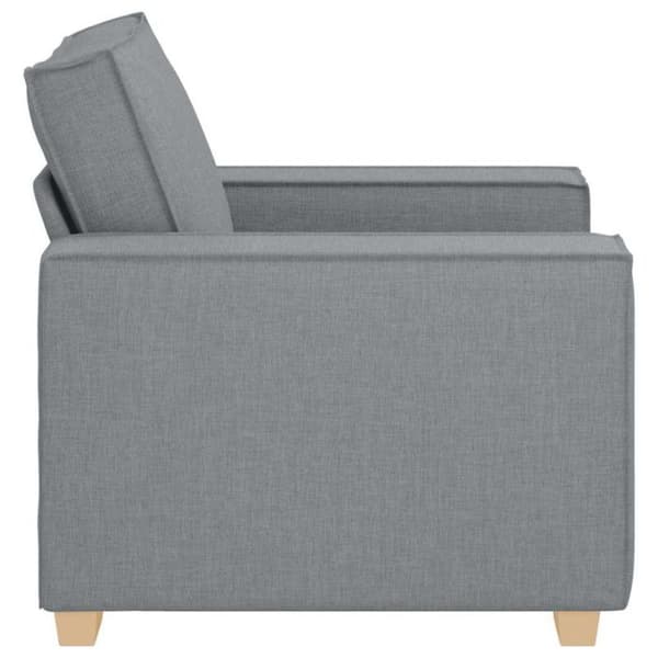 Fåtölj - Ljusgrå - 100% Polyester - 1 plats - Armstöd ingår