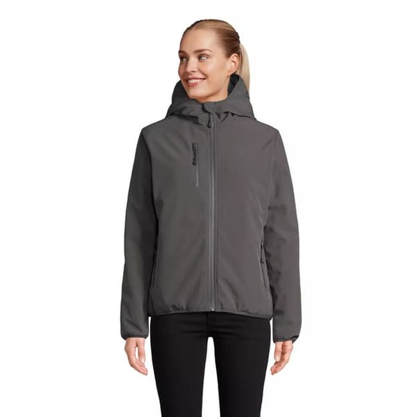 Parka softshell dam Sol's Falcon vadderad - antracit