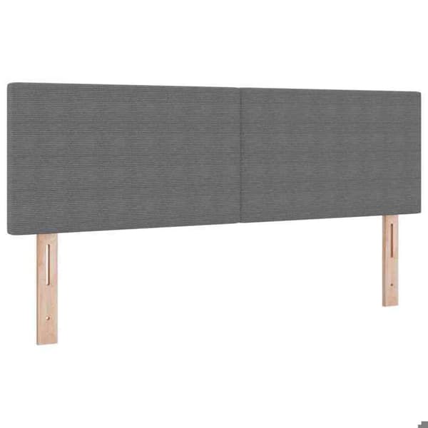 vidaXL Sänggavel Ljusgrå 144 cm Sammetstyg 42007053