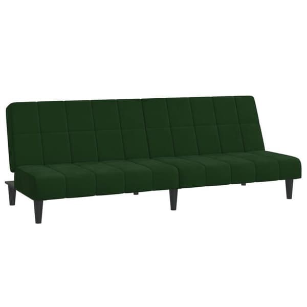 vidaXL 2-sits bäddsoffa Mörkgrön sammet 375843