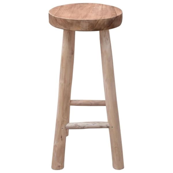 vidaXL Barpall Massiv teak