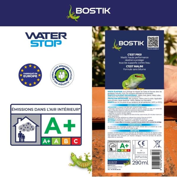 Waterstop Tuil Mastic Kartusch 290ml - Bostik