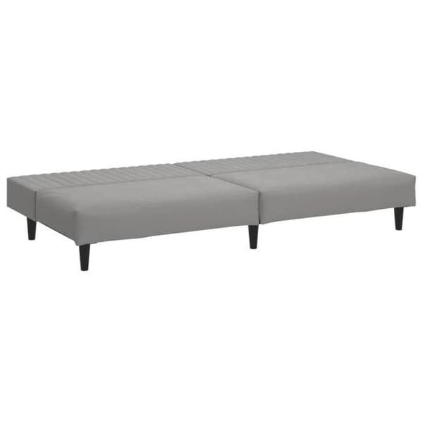 vidaXL 2-sits bäddsoffa ljusgrå sammet 375926