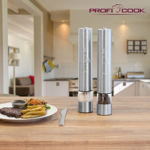 Profi Cook PC-PSM 1031 Saltkvarn, pepparkvarn rostfritt stål 2 st