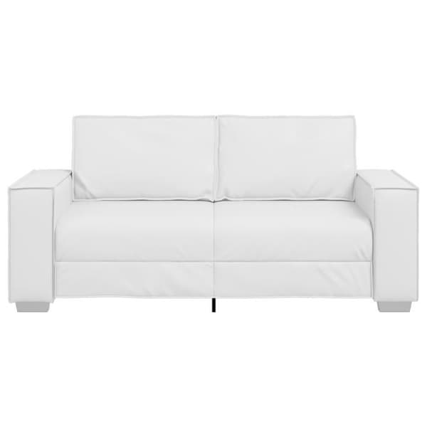 Vit 140 cm sofa loveseat i konstläder
